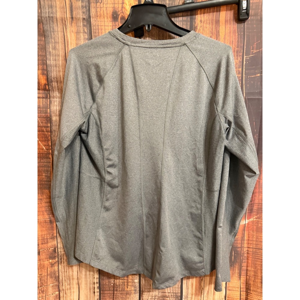 Fila Sport Womens Gray Long Sleeve Performance Activewear Top XL Raglan Crew